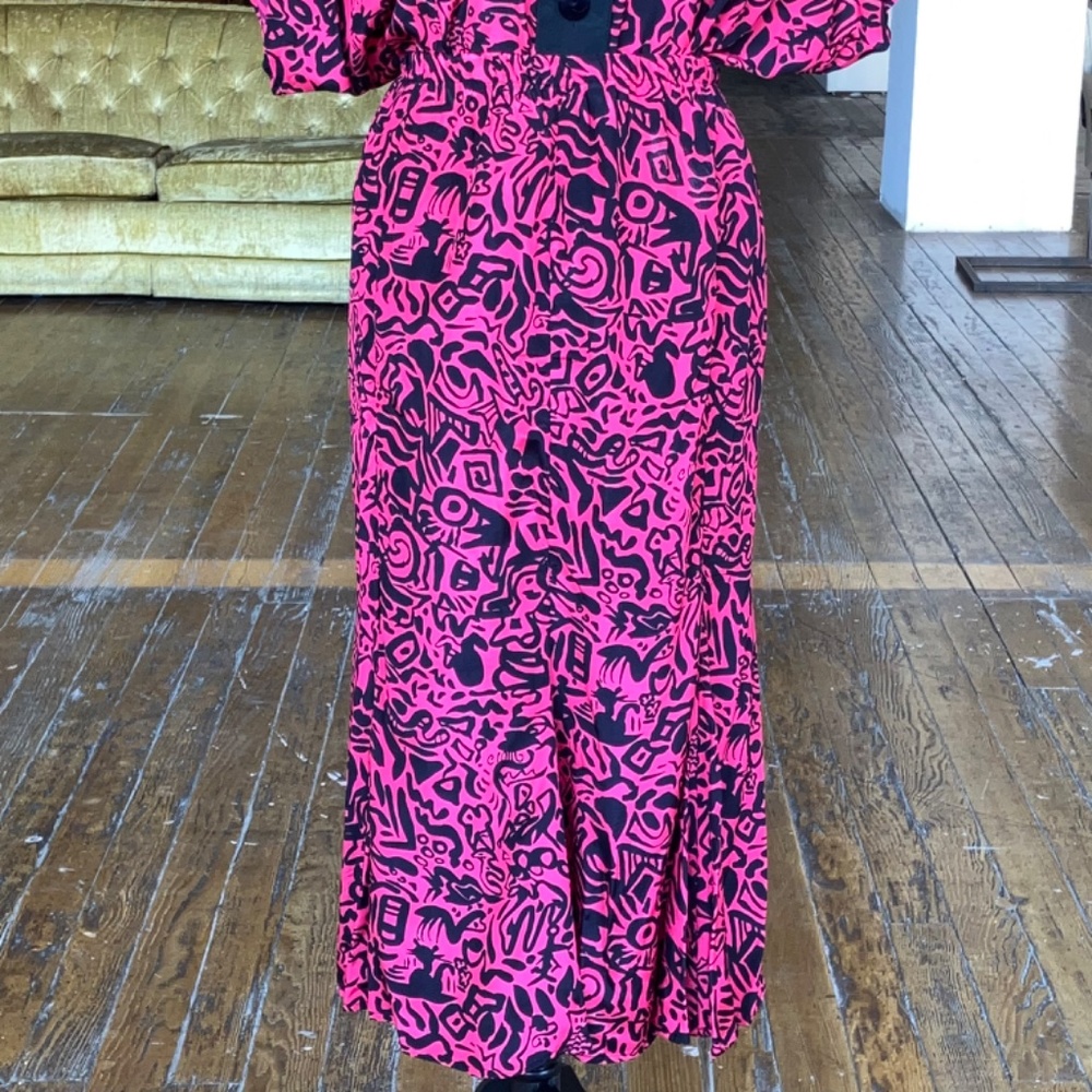 Pink and black 80s skirt set - Picture 11 of 15